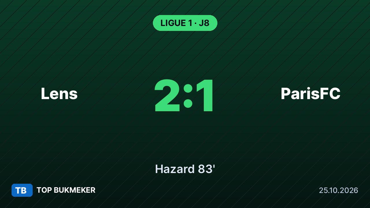 Lens bat Paris FC 2-1 en Ligue 1 sous la pluie